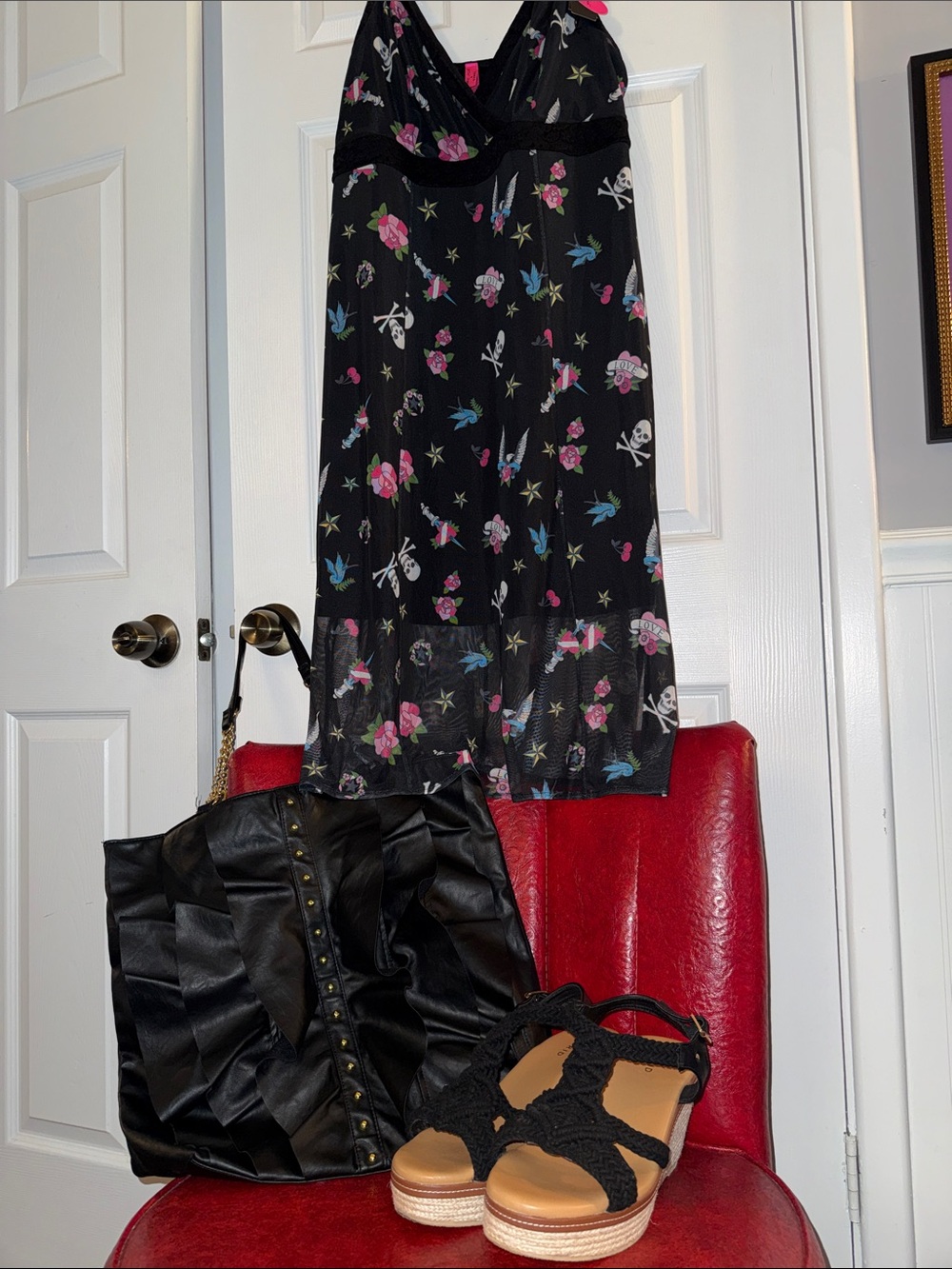 RARE Betsey Johnson x Torrid Tattoo Print Mesh Midi Dress NWT Size 0X